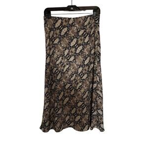 Evereve Peyton Jenson Midi Snake Flowy Skirt Women's Size Medium